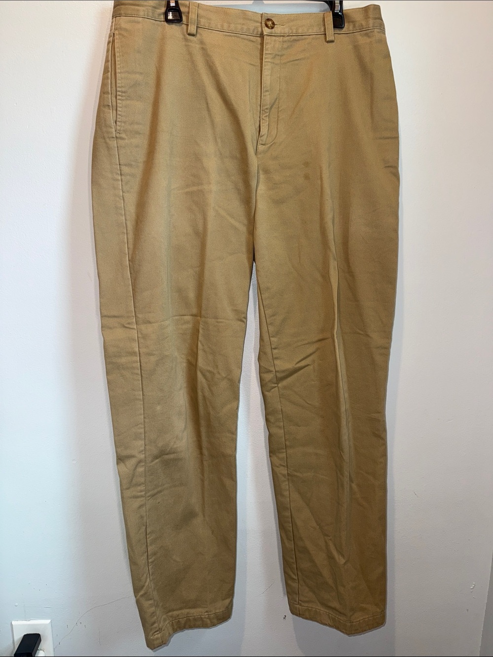 L.L. Bean 36 x 34 Men's Flannel Lined Chinos Khakis Tan